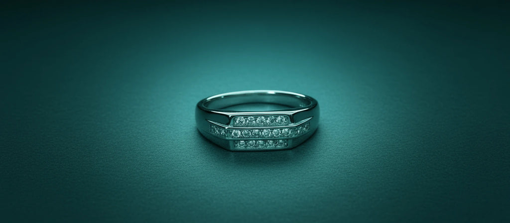 The Trio Legacy Band - Triple Row Pavé Set in 925 Sterling Silver