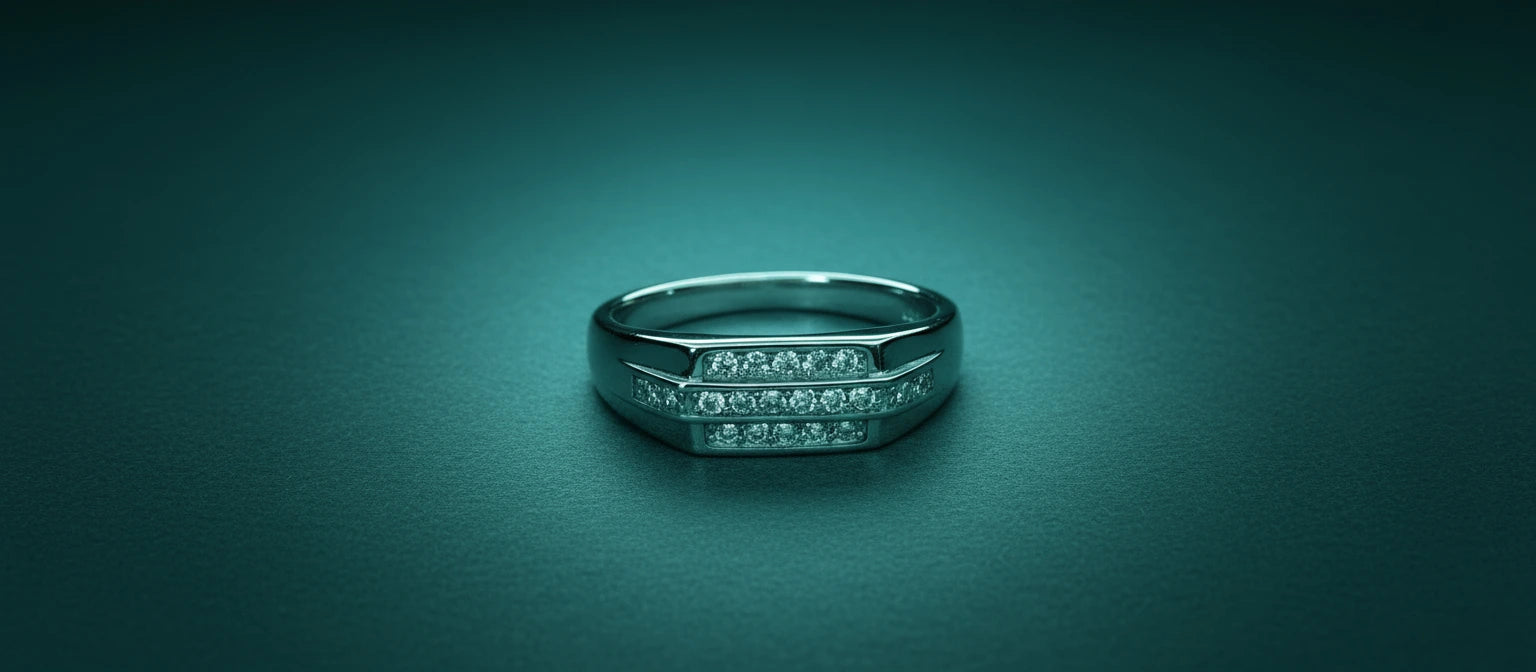 The Trio Legacy Band - Triple Row Pavé Set in 925 Sterling Silver