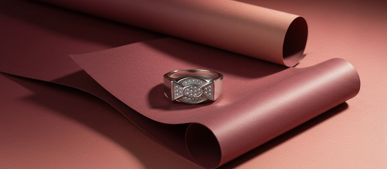 The Ambassador Pavé Ring - Handcrafted 925 Sterling Silver