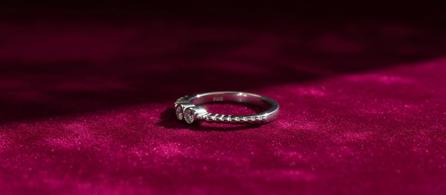 The Braveheart Duo Ring – Dainty 925 Sterling Silver