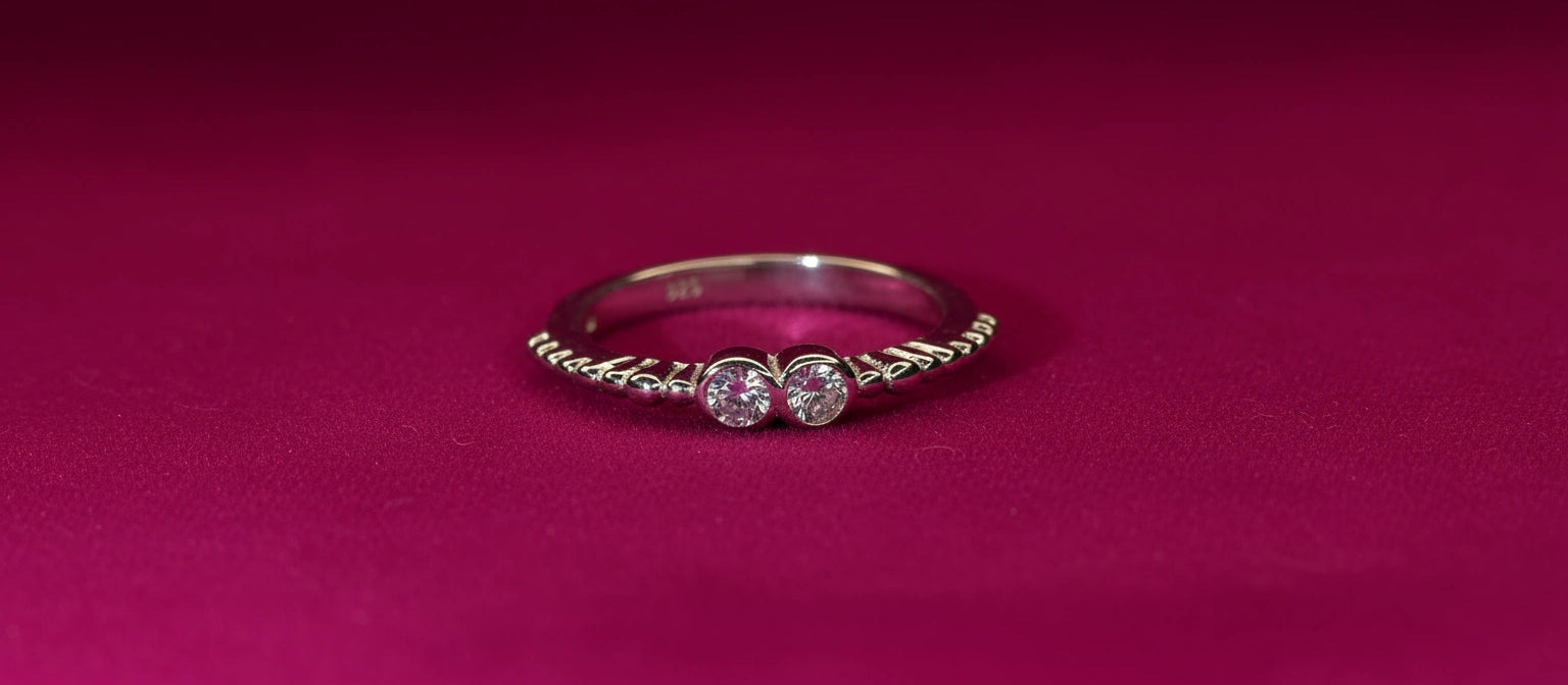 The Braveheart Duo Ring – Dainty 925 Sterling Silver