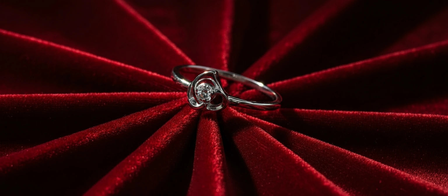 The Eternal Petal Solitaire Ring in 925 Sterling Silver