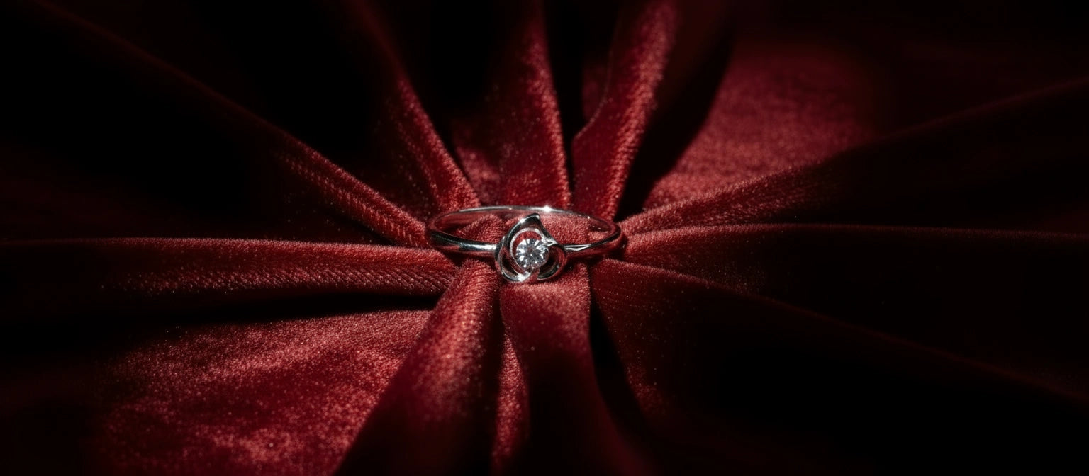 The Eternal Petal Solitaire Ring in 925 Sterling Silver