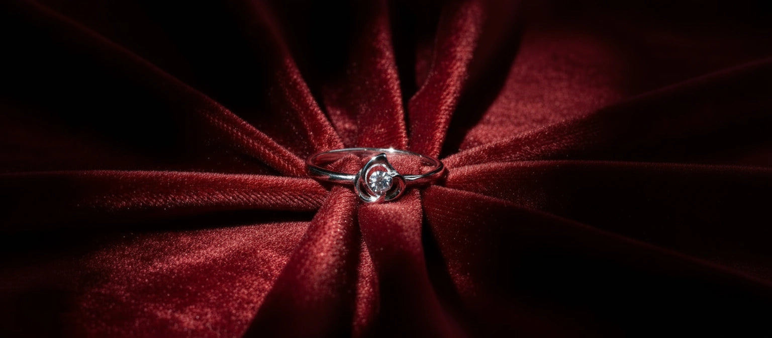 The Eternal Petal Solitaire Ring in 925 Sterling Silver