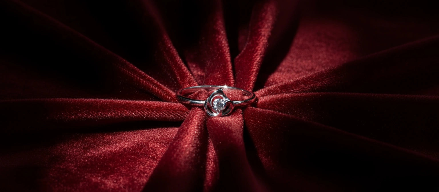 The Eternal Petal Solitaire Ring in 925 Sterling Silver