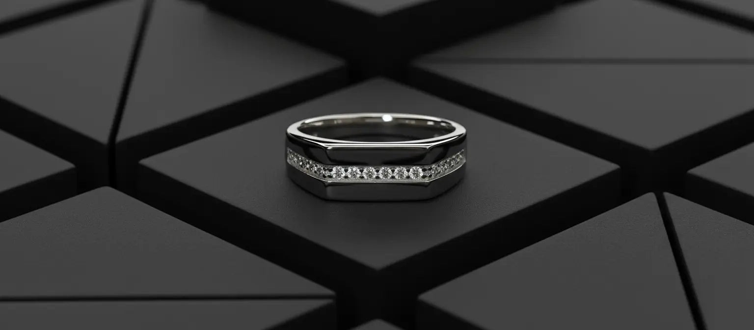 The Nexus Band - Channel-Set 925 Sterling Silver Ring