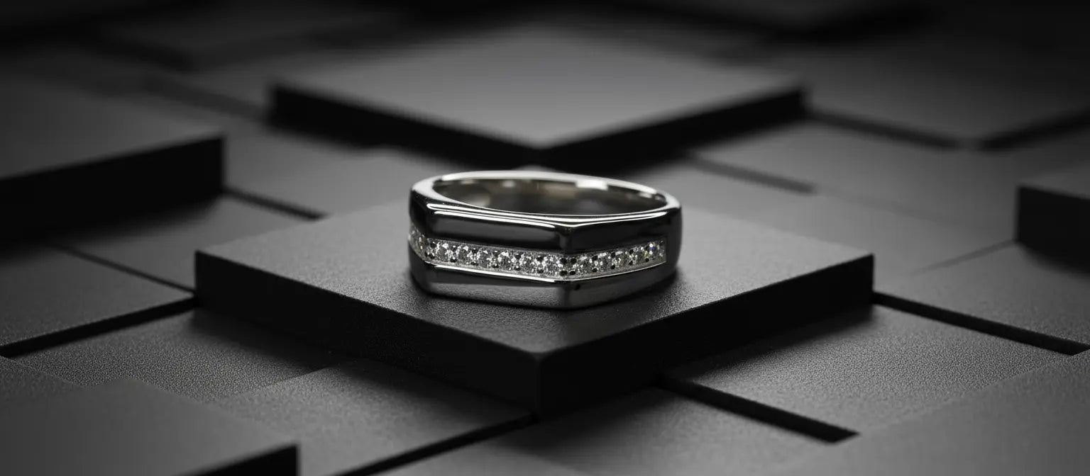 The Nexus Band - Channel-Set 925 Sterling Silver Ring