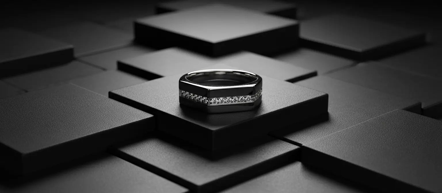 The Nexus Band - Channel-Set 925 Sterling Silver Ring
