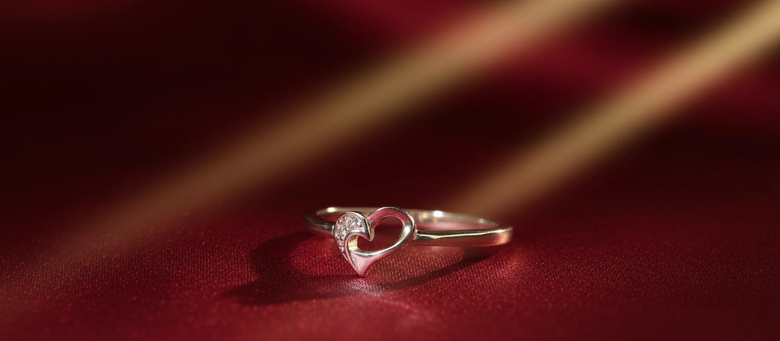 The Whisper Heart Ring - Dainty 925 Sterling Silver
