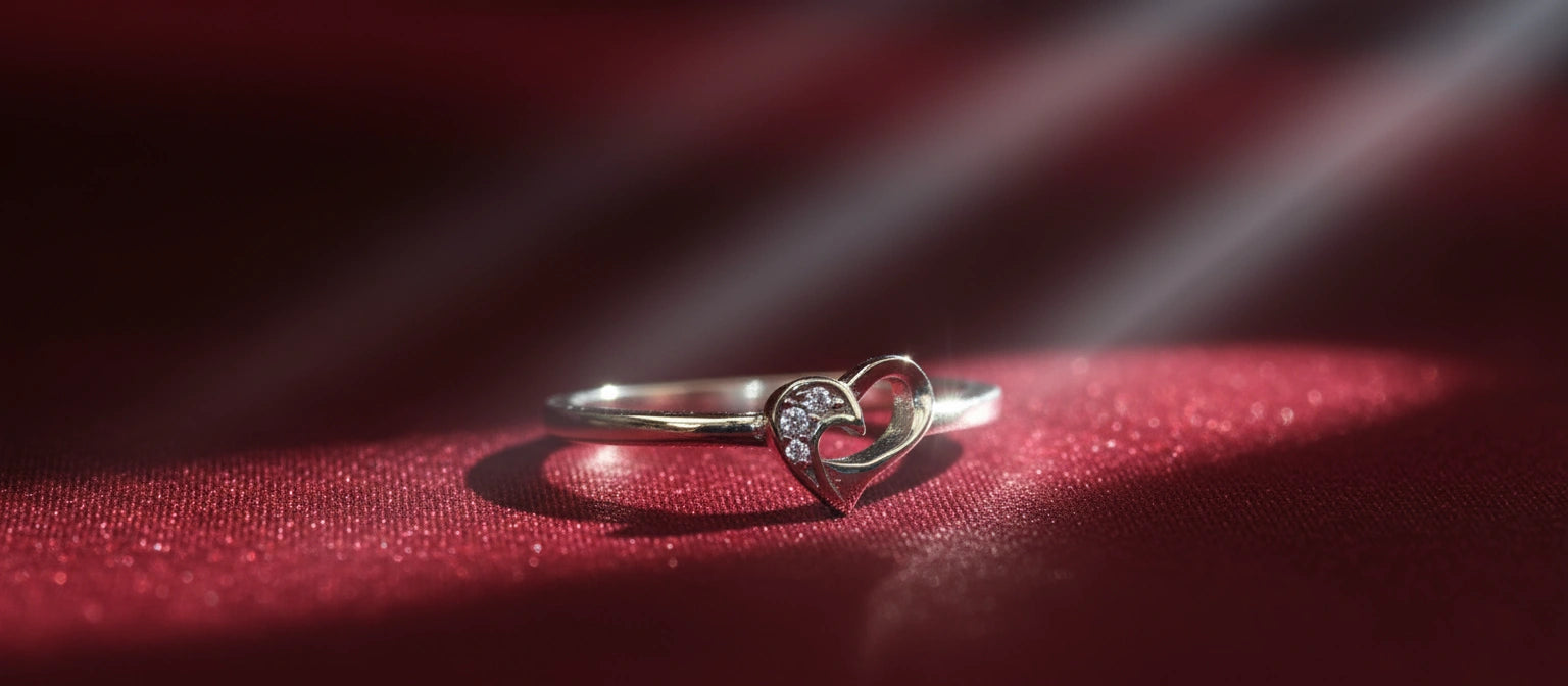 The Whisper Heart Ring - Dainty 925 Sterling Silver