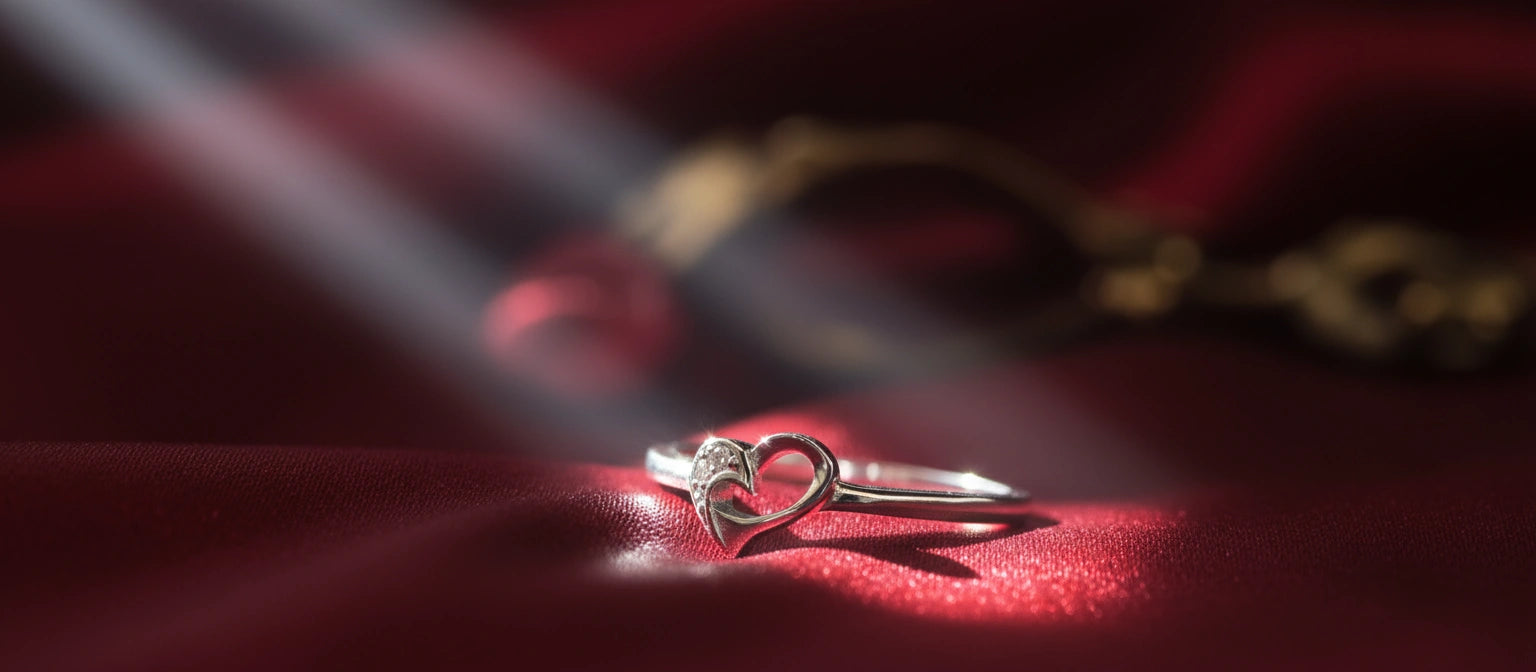 The Whisper Heart Ring - Dainty 925 Sterling Silver